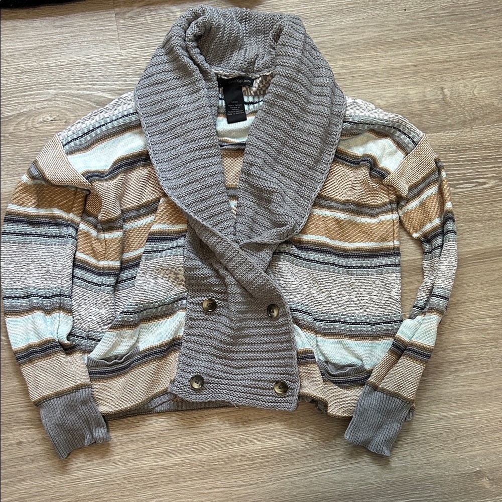 Calvin Klein Multicolor Striped Cardigan